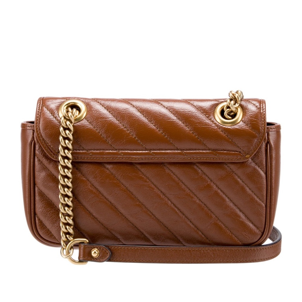 Gucci Mini Marmont Matelasse Shoulder Bag Brown - Picture 4 of 6